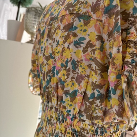 Free People Yellow Floral Mini Dress - Picture 7 of 11